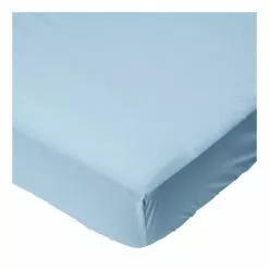 Linen House 300 Thread Count Cotton Fitted Sheet Blue -Bed Linen store 603792 C 0400 00