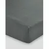 Linen House 300 Thread Count 50cm Fitted Sheet Charcoal -Bed Linen store 603800 C 0010 00
