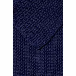 Jane Lamerton Home Jane Lamerton Porto 130x170cm Cotton Knitted Throw Ink 130 X 170 Cm