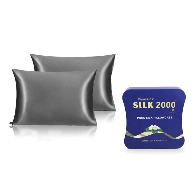 Ramesses Silk Pillowcase Twin Pack 50x75cm Charcoal Standard 3 Ramesses Silk Pillowcase Twin Pack 50x75cm Charcoal Standard