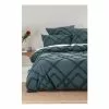 Linen House Wiluna Chenille Quilt Cover Set Slate -Bed Linen store 619114 C 0011 15