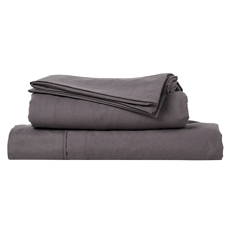 Soren Soft Touch Microfibre Sheet Set Charcoal 4 Soren Soft Touch Microfibre Sheet Set Charcoal - Image 2