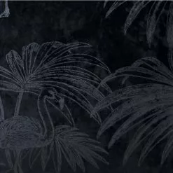 Elysian Velvet Burnout Cushion 50x50cm Charcoal 50 X 50 Cm