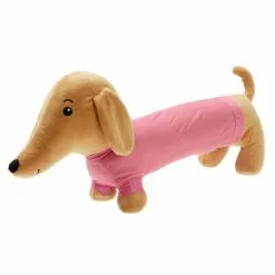 Linen House Kids Sausage Dog Novelty Cushion Tan