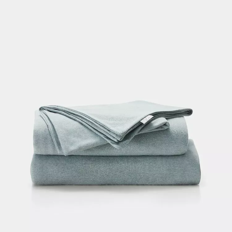Chyka Home Jersey Sheet Set Denim 4 Chyka Home Jersey Sheet Set Denim - Image 2