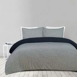 Shaynna Blaze Elwood Jacquard Quilt Cover Set Blue