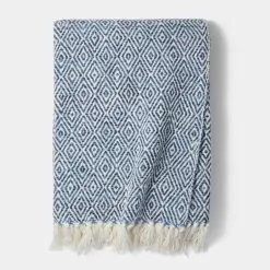 Shaynna Blaze Sterling Throw 130x170cm Blue 130 X 170 Cm -Bed Linen store 632917 C 0400 00 2