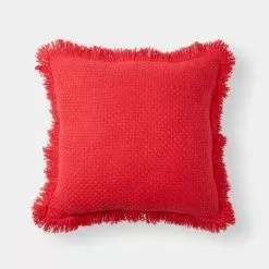 Chyka Home Chyka Parker Woven Cushion 50x50cm Calypso Coral 50 X 50 Cm
