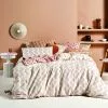 Linen House Aida Quilt Cover Set Coral