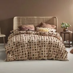 Linen House Haze Multi Quilt Cover Set Pecan