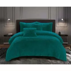 Ramesses Shagg Fleece Comforter Set Teal