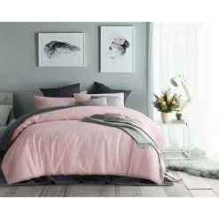 Accessorize Cotton Waffle Quilt Cover Set Blush