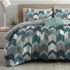 Polo Chevron Cotton Percale Quilt Cover Set King Bed Multicoloured King