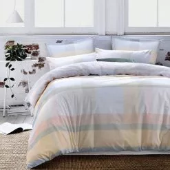 Gainsborough Cambridge Cotton Quilt Cover Set Queen Bed Multicoloured Queen