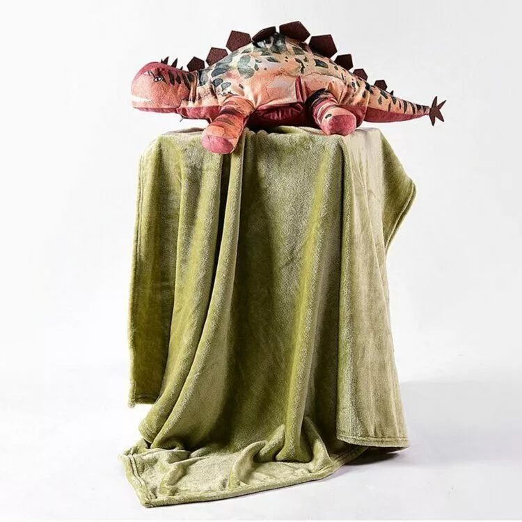 Happy Kids Dino Novelty Throw With Cushion 67x32cm Multicoloured 6 Happy Kids Dino Novelty Throw With Cushion 67x32cm Multicoloured - Image 4