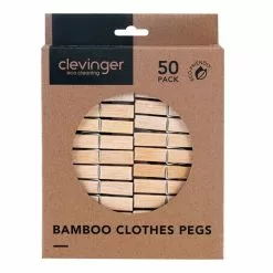 Clevinger Bamboo Pegs - 50 Pack 9 Clevinger Bamboo Pegs - 50 Pack -Bed Linen store BP634196 nc