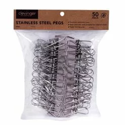 Clevinger Stainless Steel Pegs - 50 Pack -Bed Linen store BP634198 nc