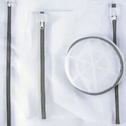 Clevinger 5 Piece Laundry Mesh Wash Bag Set - White With Grey Zip