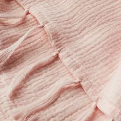 Mozi Moggs Cotton Throw Shell Pink 130 X 170 Cm