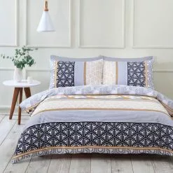 Phase 2 Aston Printed Quilt Cover Set Yellow