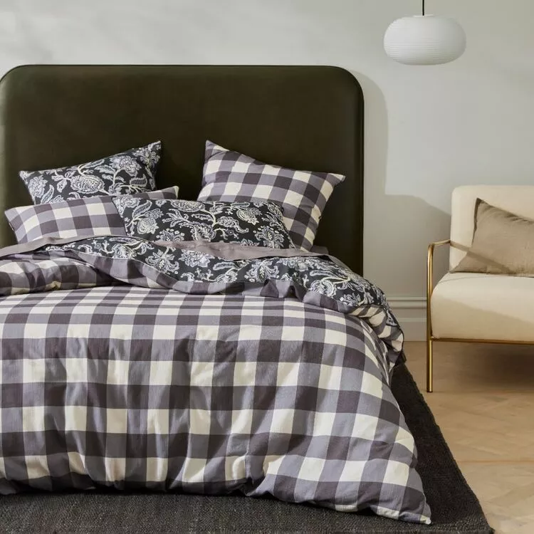 Warwick Home Chirala Quilt Cover Set Charcoal 3 Warwick Home Chirala Quilt Cover Set Charcoal