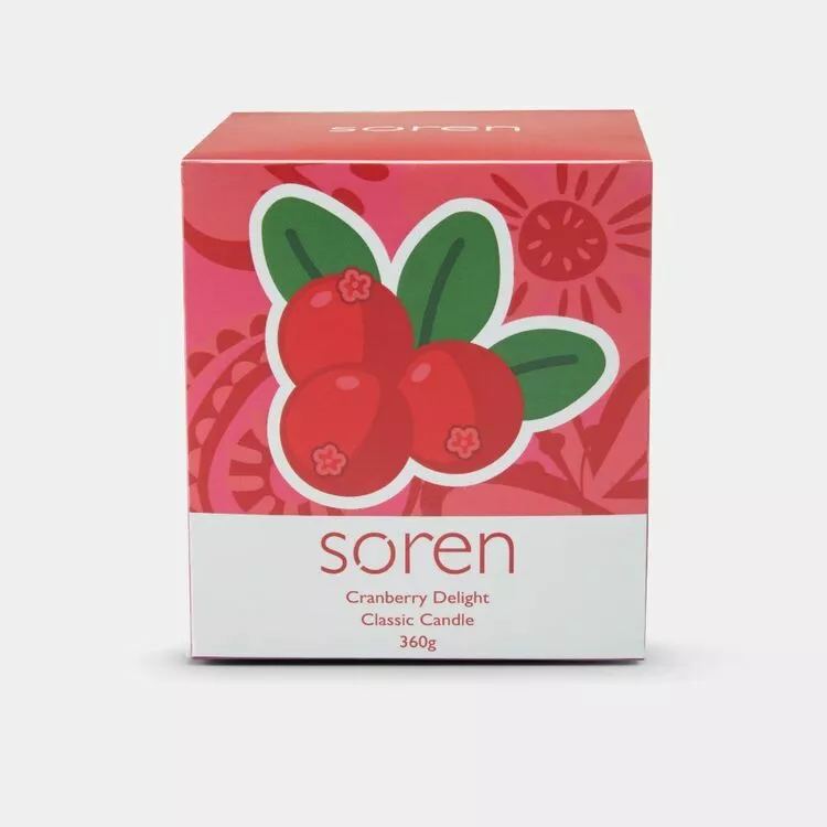 Soren Cranberry Delight Candle 360 G 5 Soren Cranberry Delight Candle 360 G - Image 3