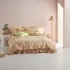Linen House Shania Cotton Quilt Cover Set Honey -Bed Linen store BP643568001 honey