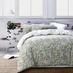 Gainsborough Leafy Shadow Quilt Cover Set Cucumber
