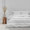 Ardor Liam Chenille Stripe Quilt Cover Set Grey -Bed Linen store BP646009001 grey