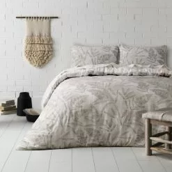 Dri Glo Lea Quilt Cover Set Oyster -Bed Linen store BP646450001 oyster