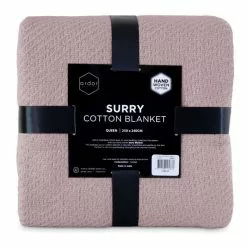 Ardor Surry Cotton Throw Lilac 127 X 152 Cm