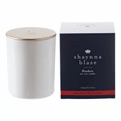 Shaynna Blaze Flinders Orange Blossom Candle 240g -Bed Linen store SP 561873