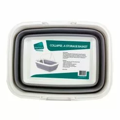 Seymours Collapse-A Basket With Handles Grey