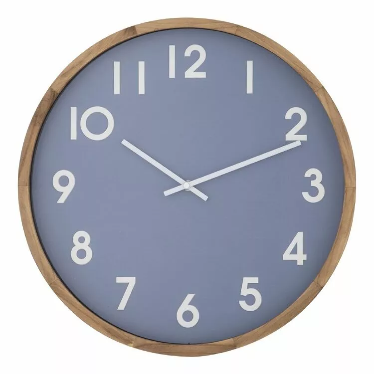 Amalfi Leonard Wall Clock Blue/White/Natural 41.5x5.5x41.5cm 3 Amalfi Leonard Wall Clock Blue/White/Natural 41.5x5.5x41.5cm