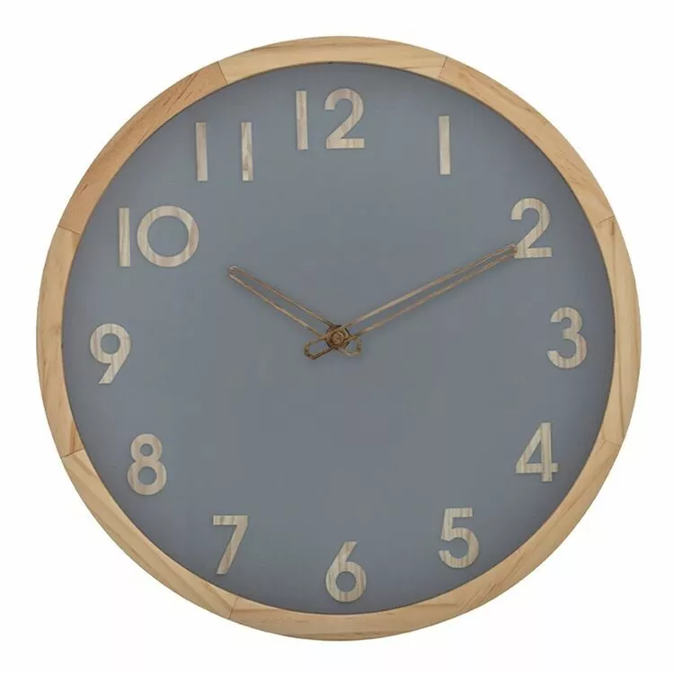 Amalfi Riley Wall Clock Natural/Grey 32.5x32.5cm 3 Amalfi Riley Wall Clock Natural/Grey 32.5x32.5cm
