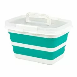 Seymours Collapse-A Small Storage Box With Lid Teal