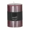Amalfi Ribbed Unscented Pillar Candle Burgandy -Bed Linen store SP 625786