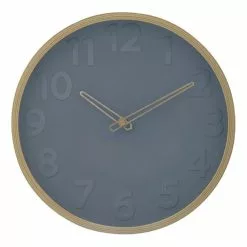 Emporium Hildie Wall Clock 30.5x4.1x30.5cm Blue/Natural