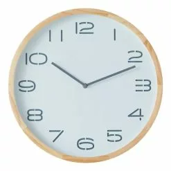 Amalfi Leni Wall Clock Natural & White 41.5 X 5 X 41.5 Cm