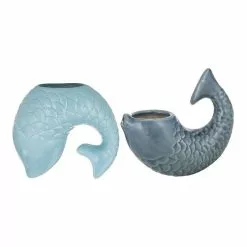 Amalfi Khoi Hanging Wall Pot Assorted Sky Blue Or Teal