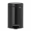 Brabantia Pedal Bin NewICON 3L Matt Black -Bed Linen store SP 636937