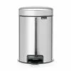 Brabantia Pedal Bin NewICON 3L FPP Matte Steel -Bed Linen store SP 636947