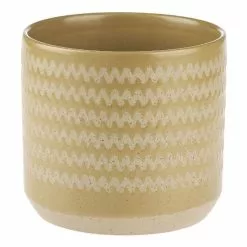 Linen House 20cm Planter Pot Dawn Mustard