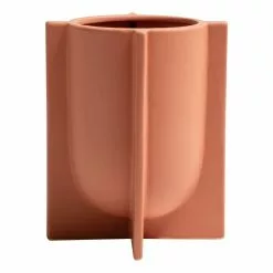 Kas Chester Small Planter Raw Sienna 17 X 17 X 21 Cm